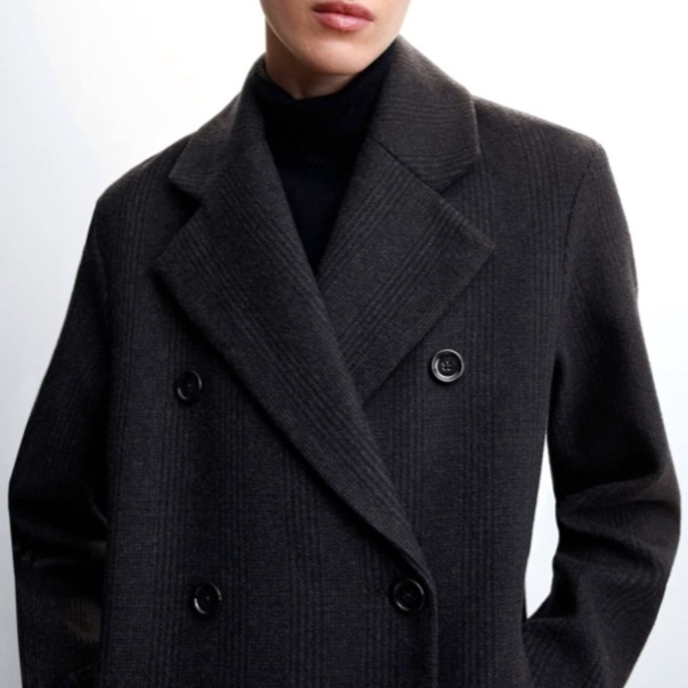 MANGO Check wool-blend coat NWT ONLINE EXCLUSIVE